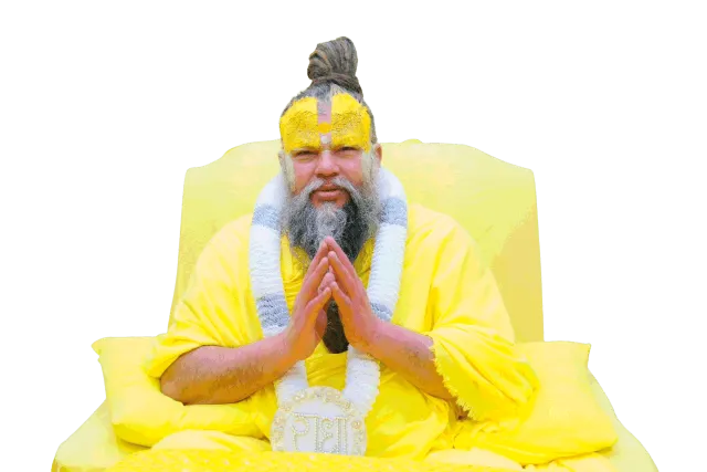 Shri Premanand Ji Maharaj of Vrindavan with folded hands
